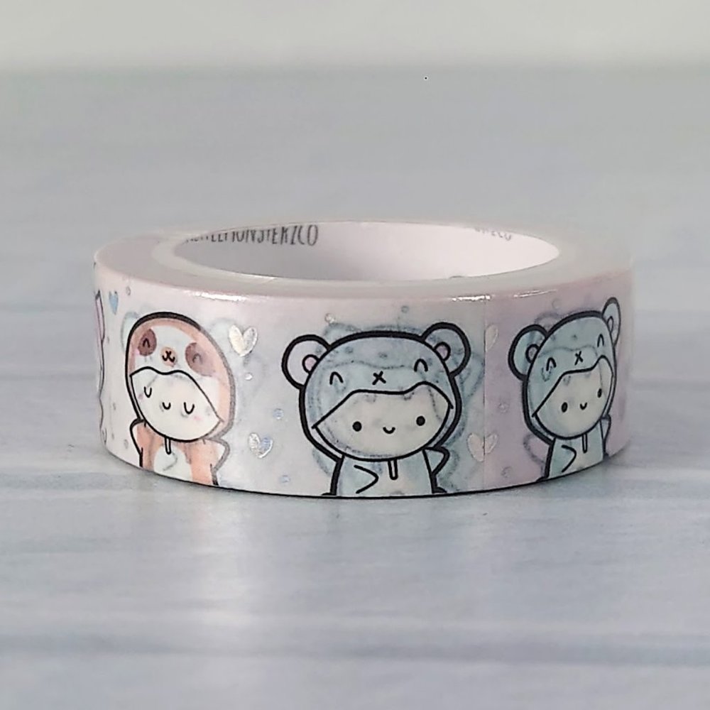 Rainbow Animal Emotis 2.0 15mm Washi Tape | TheCoffeeMonsterzCo TCMC